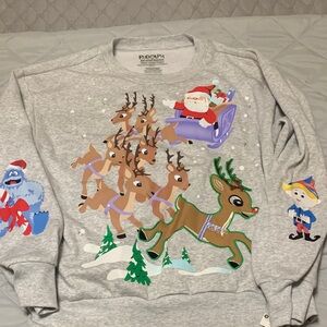 Rudolph Gray Christmas Sweatshirt